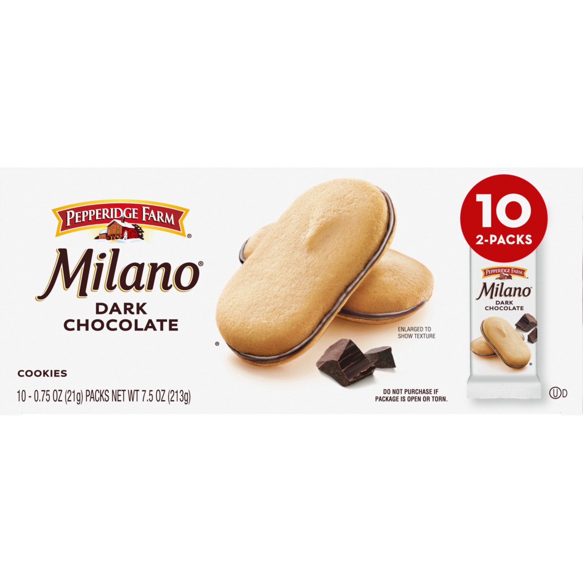 slide 4 of 10, Pepperidge Farm Milano Dark Chocolate Cookies - 10 Ct - 0.75 Oz, 7.5 oz