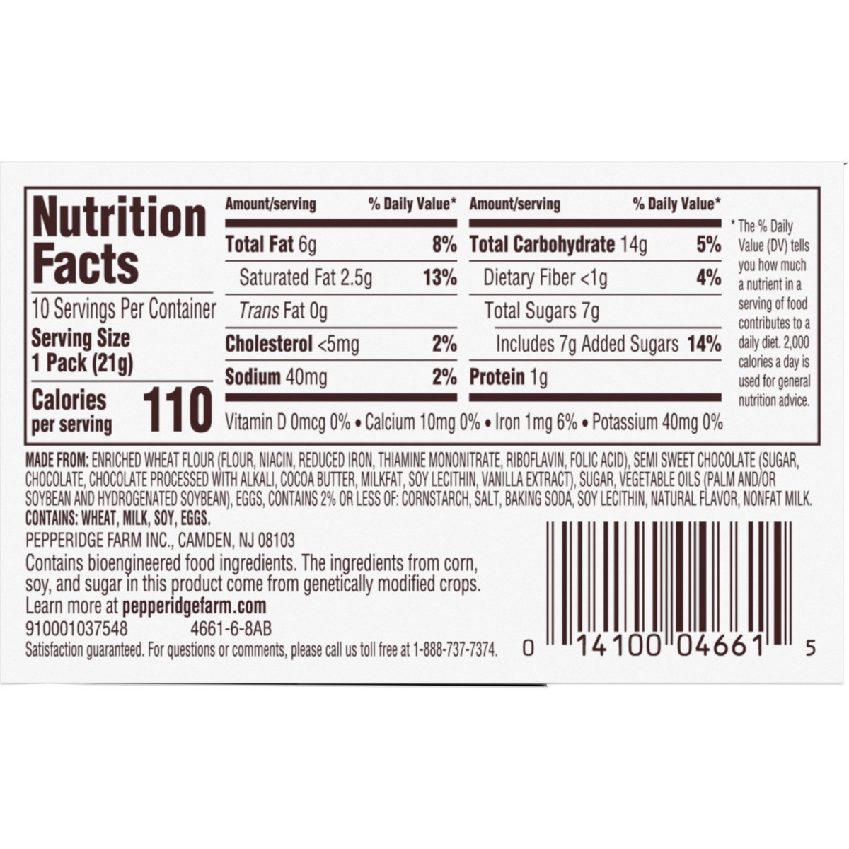 slide 7 of 10, Pepperidge Farm Milano Dark Chocolate Cookies - 10 Ct - 0.75 Oz, 7.5 oz