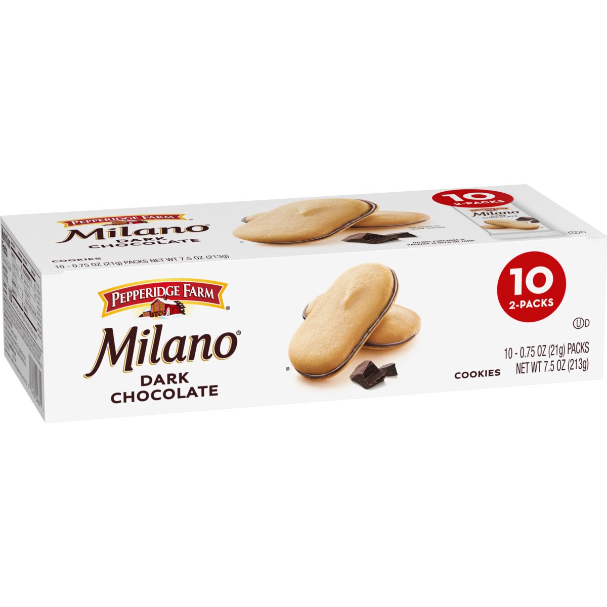slide 9 of 10, Pepperidge Farm Milano Dark Chocolate Cookies - 10 Ct - 0.75 Oz, 7.5 oz