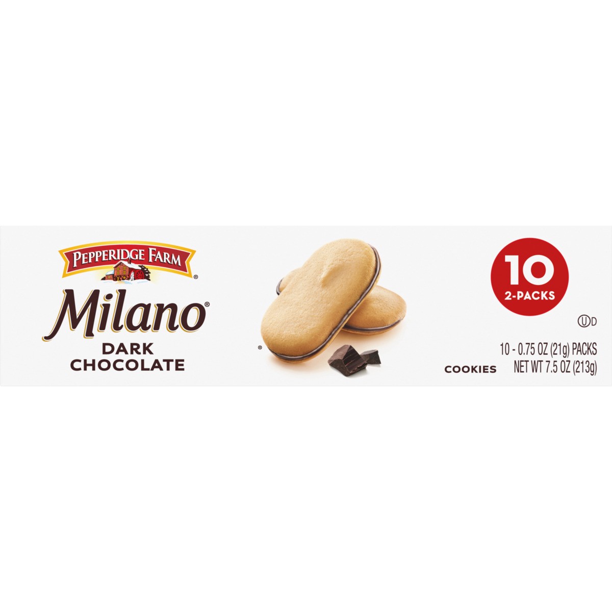 slide 8 of 10, Pepperidge Farm Milano Dark Chocolate Cookies - 10 Ct - 0.75 Oz, 7.5 oz