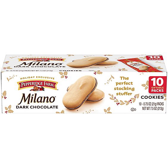 slide 1 of 4, Pepperidge Farm Milano Dark Chocolate Cookies - 10 Ct - 0.75 Oz, 7.5 oz