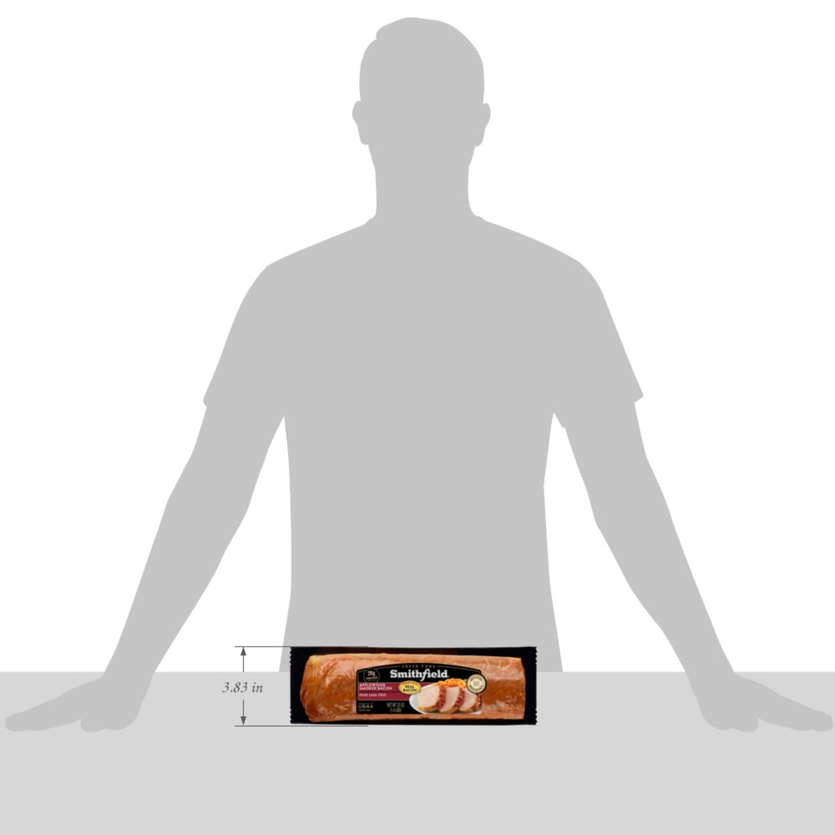 slide 9 of 9, Smithfield Applewood Smoked Bacon Pork Loin Fillet - 27.2 Oz, 23 oz