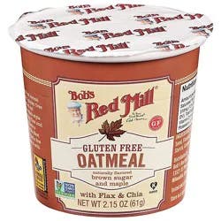 Bob's Red Mill Gluten Free Brown Sugar & Maple Oatmeal Cup With Flax & Chia - 2.15 Oz