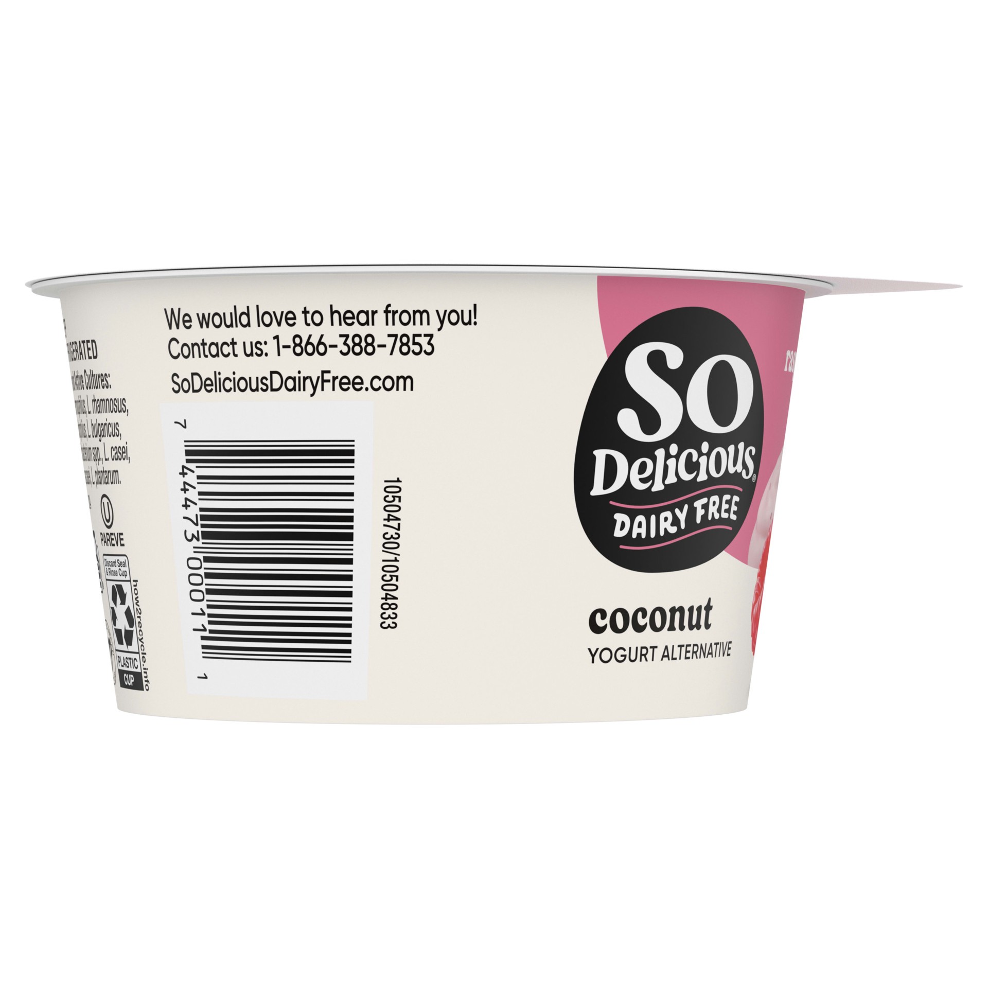 slide 3 of 3, So Delicious Dairy Free Raspberry Coconut Milk Yogurt Cup - 5.3 Oz, 5.3 oz