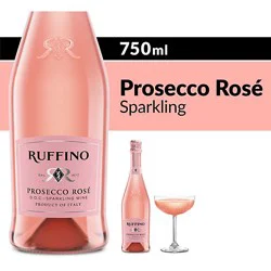 Ruffino Prosecco Doc Italian Rose Sparkling Wine - 750 Ml