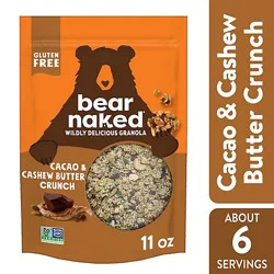 Bear Naked Granola Cereal Vegan And Gluten Free Cacao And Cashew Butter - 11 Oz