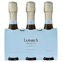 La Marca Prosecco Sparkling Wine Single Serve Bottles - 3-187 Ml
