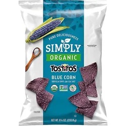 Tostitos Tortilla Chips Simply Organic Blue Corn - 8.25 Oz