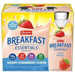 Carnation Breakfast Essential Nutritional Drink Creamy Strawberry - 6-8 Fl. Oz.