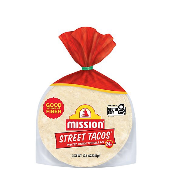 slide 1 of 3, Mission White Corn Tortillas - Street Taco Size - 24 Count, 24 ct