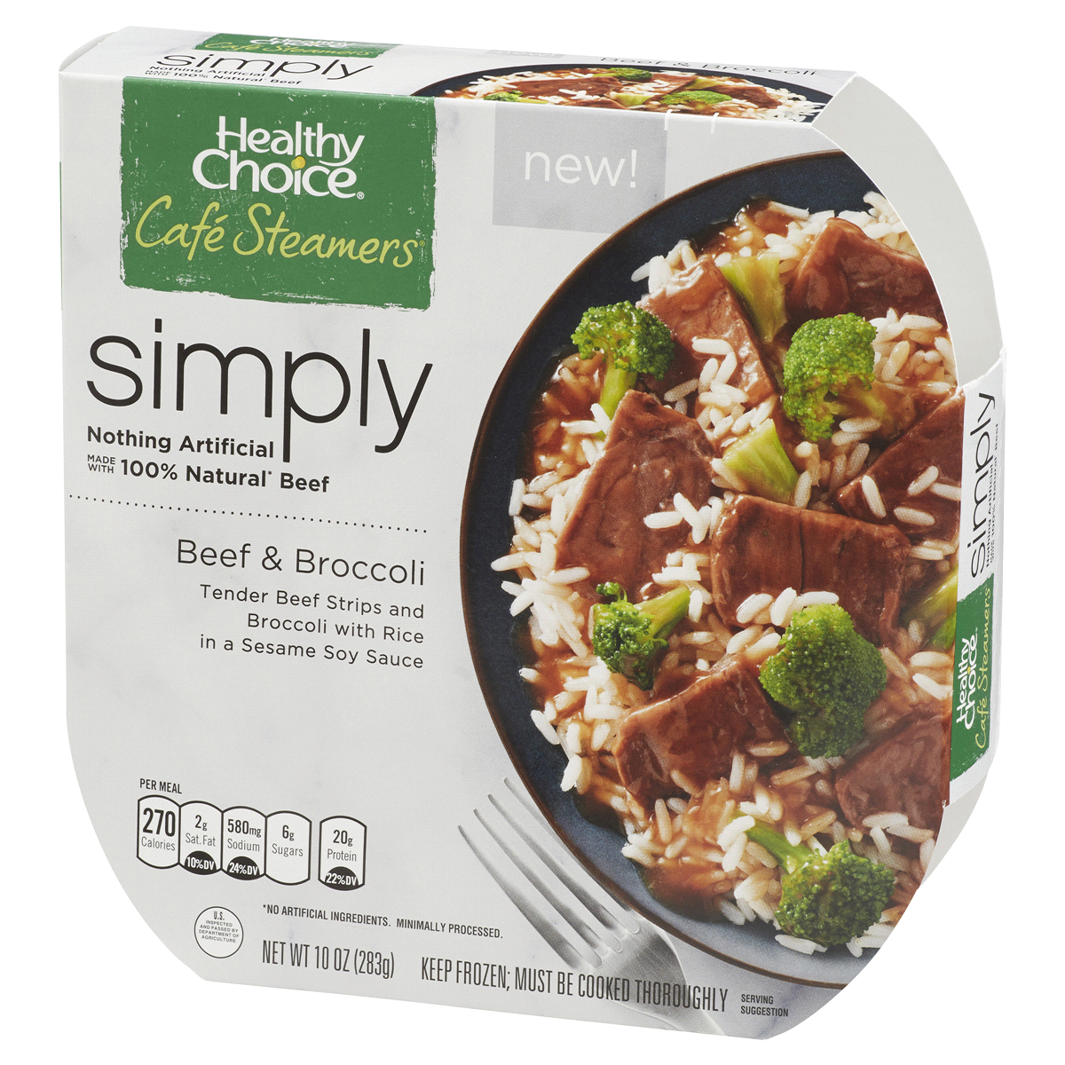 slide 3 of 4, Healthy Choice Beef & Broccoli Simply Steamers, 10 oz