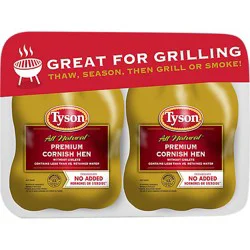 Tyson Frozen Premium Whole Cornish Hen Twin Pack - 3.25 Lb