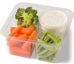 Fresh Cut Broccoli Carrots & Snap Peas With Dip - 12 Oz (170 Cal)
