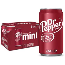 Dr Pepper Soda In Mini Can - 6-7.5 Fl. Oz.