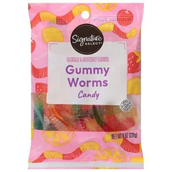 Signature Select Candy Gummi Worms - 8 Oz