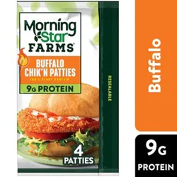 Morningstar Farms Plant Based Chikn Patties Buffalo Vegan Meat - 4 - 10 Oz