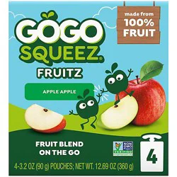 Gogo Squeez Applesauce Apple Apple - 4-3.2 Oz