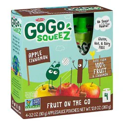 Gogo Squeez Applesauce Apple Cinnamon - 4-3.2 Oz