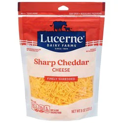 Lucerne Cheese Finely Shredded Sharp Cheddar - 8 Oz