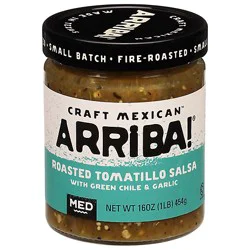 Arriba! Salsa Fire Roasted Mexican Green Medium Jar - 16 Oz