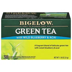 Bigelow Green Tea With Wild Blueberry & Acai - 20 Count