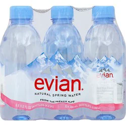 Evian Spring Water Natural - 6-11.2 Fl. Oz.
