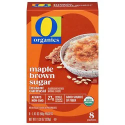 O Organics Oatmeal Instant Maple Brown Sugar - 8-1.41 Oz