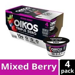 Oikos Triple Zero Mixed Berry Greek Yogurt Multipack - 4-5.3 Oz