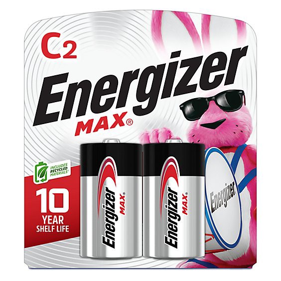 slide 1 of 1, Energizer Max C Cell Alkaline Batteries - 2 Count, 2 ct