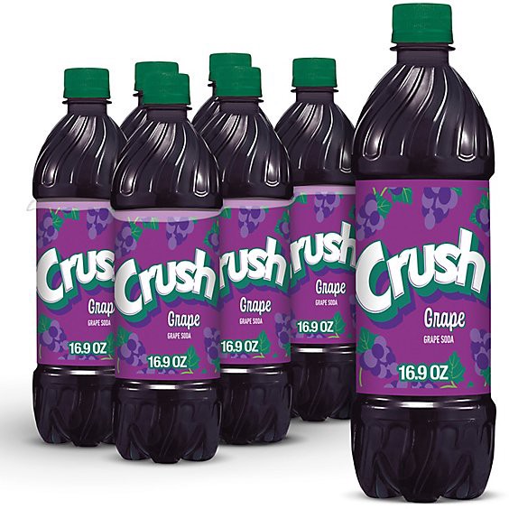 slide 1 of 11, Crush Grape Soda Bottle - 6-16.9 Fl. Oz., 6 ct; 16.9 fl oz