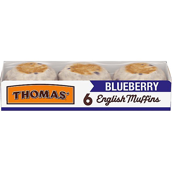 slide 1 of 1, Thomas' Blueberry English Muffins - 12 Oz, 13 oz