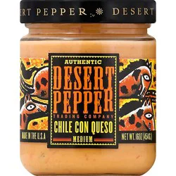Desert Pepper Salsa Chili Con Queso Medium Jar - 16 Oz