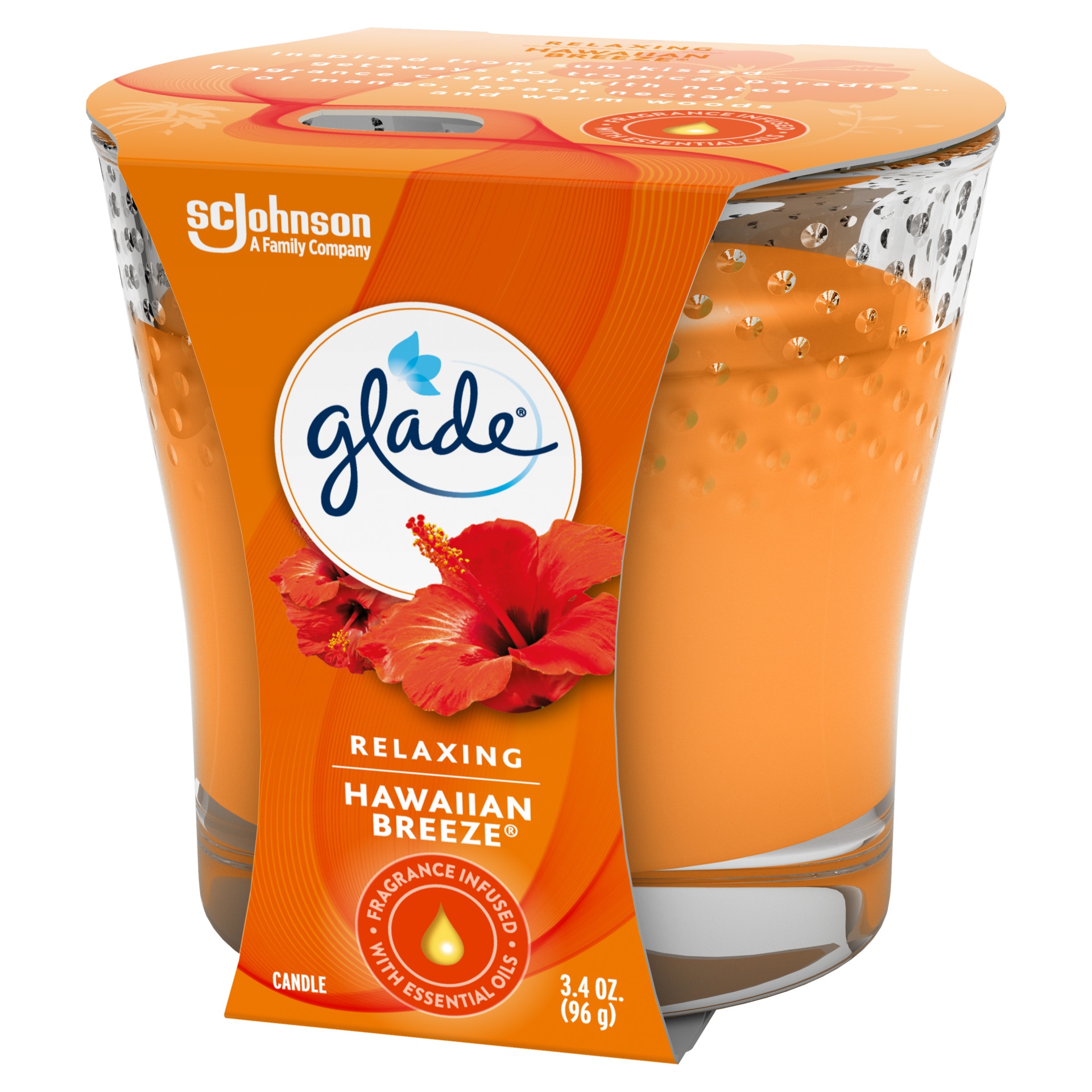 slide 7 of 7, Glade Glande Hawaiian Breeze Scented Candl, 3.8 oz