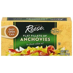 Reese Anchovies Flat Fillets In Pure Olive Oil - 2 Oz