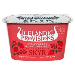 Icelandic Provisions Strawberry & Lignonberry Icelandic Skyr - 5.3 Oz