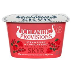 Icelandic Provisions Strawberry & Lignonberry Icelandic Skyr - 5.3 Oz