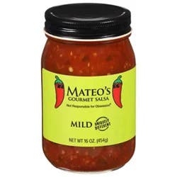 Mateos Gourmet Salsa Mild Jar - 16 Oz