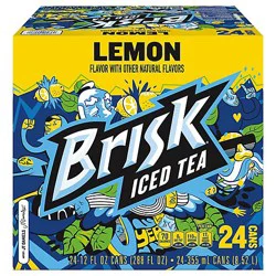 Brisk Lemon Iced Tea Cans - 24-12 Fl. Oz.