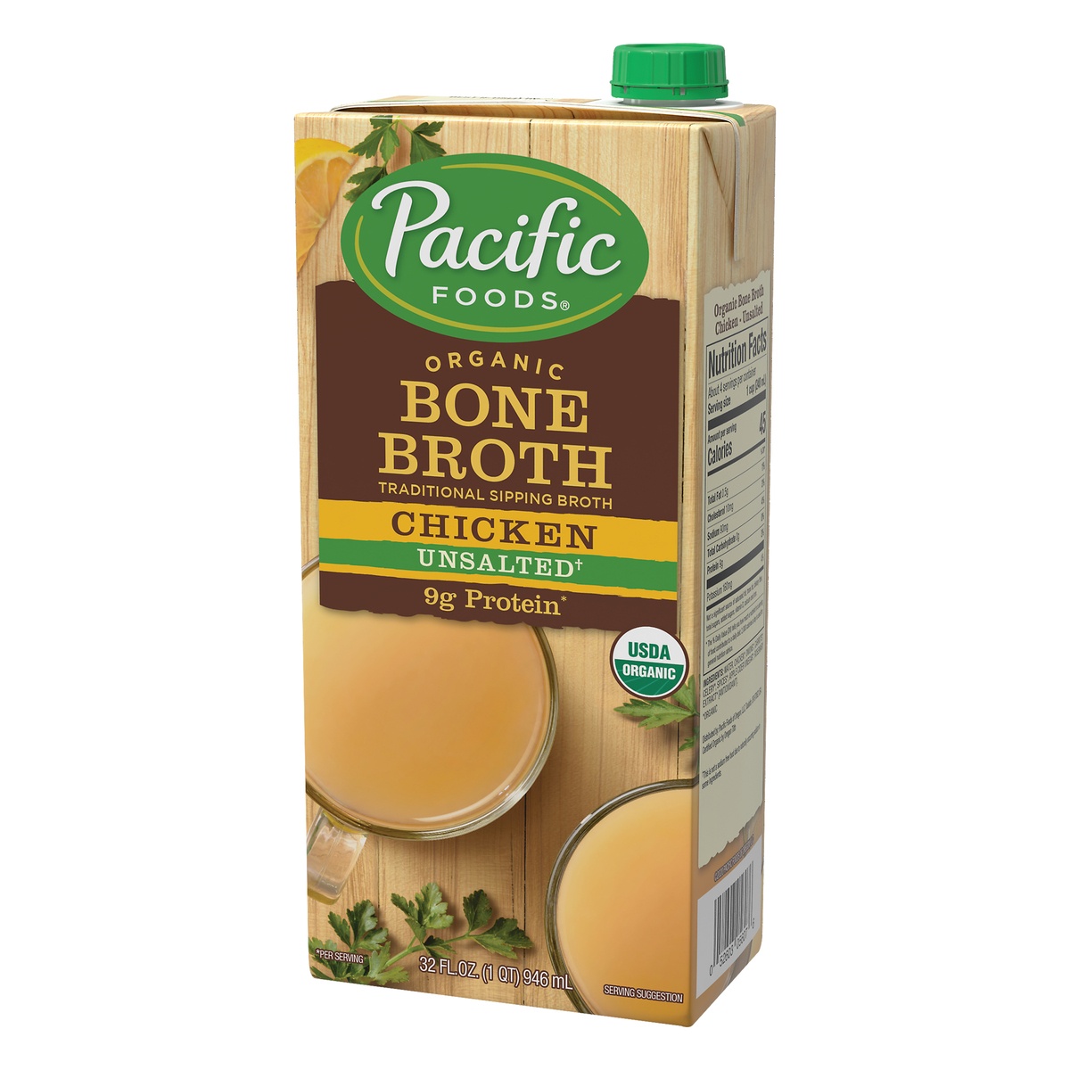 slide 3 of 9, Pacific Organic Bone Broth Chicken, 32 oz