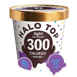 Halo Top Birthday Cake Light Ice Cream Pint - 16 Fl. Oz.