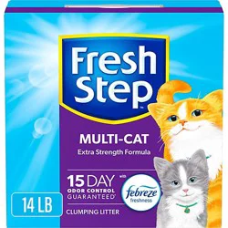 Fresh Step Multicat Extra Strength Scented Clumping Cat Litter With Febreze - 14 Lbs