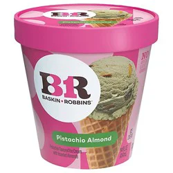 Baskin Robbins Ice Cream Pistachio Almond - 14 Fl. Oz.