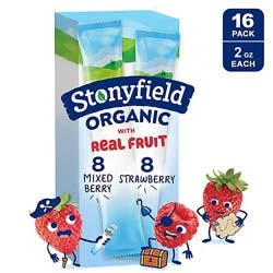 Stonyfield Organic Kids Yogurt Strawberry & Mixed Berry Variety Pack - 16-2 Oz