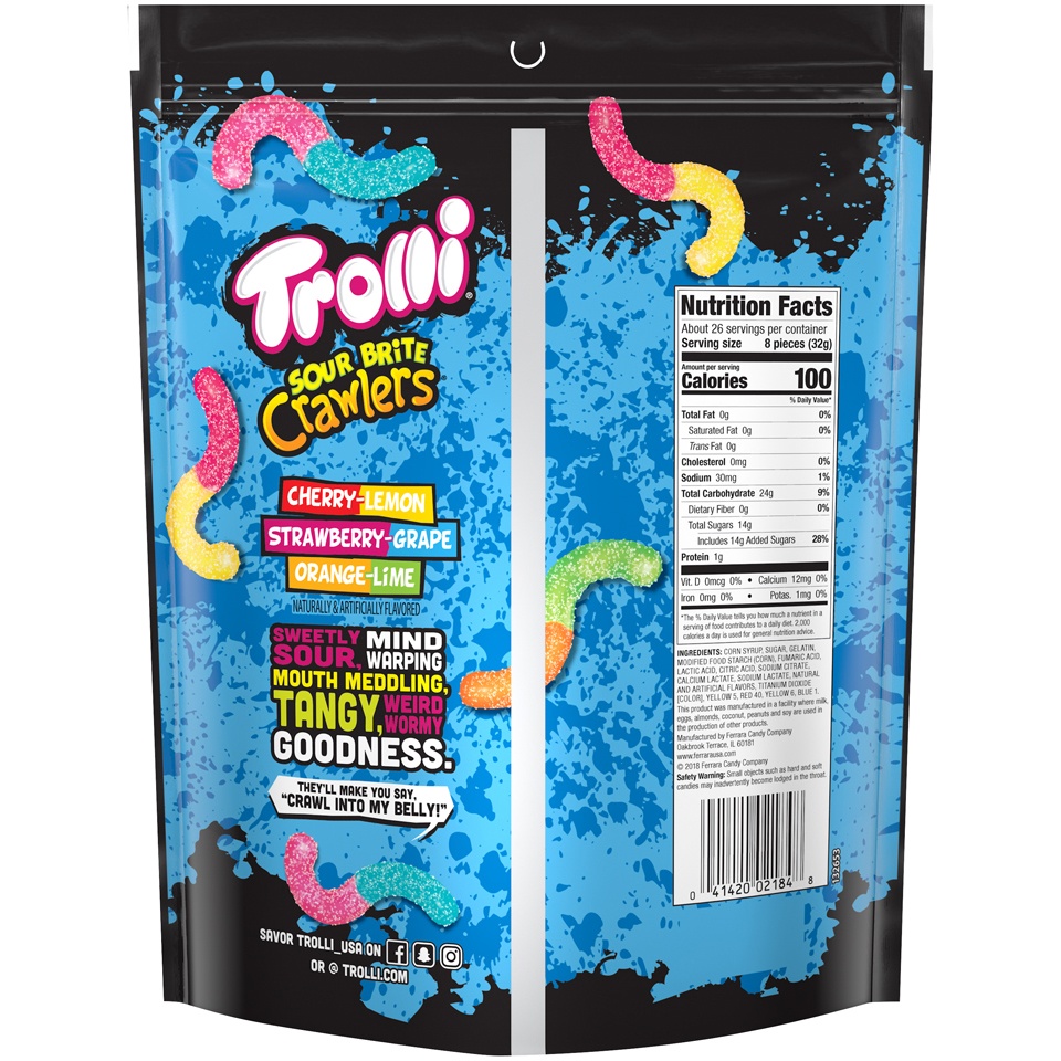 slide 2 of 2, Trolli Gummi Candy Sour Brite Crawlers - 30.4 Oz, 30.4 oz