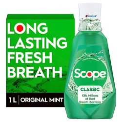 Crest Scope Classic Mouthwash Original Mint - 1 Liter