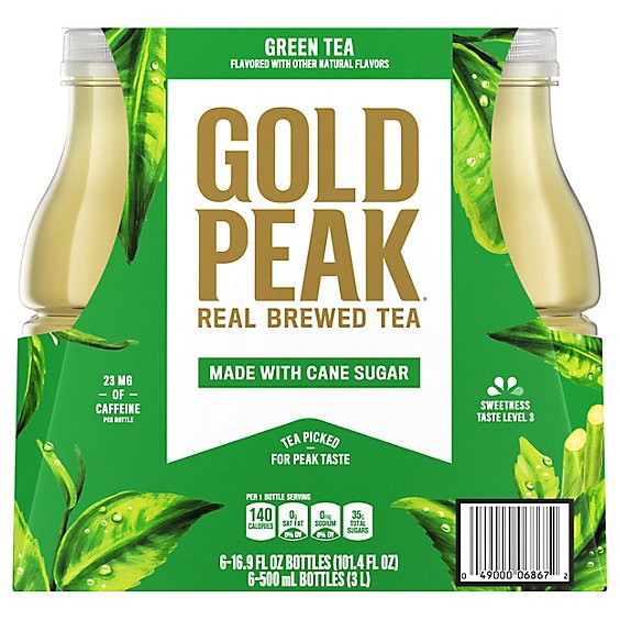 slide 1 of 3, Gold Peak Tea Green Iced - 6-16.9 Fl. Oz., 6 ct; 16.9 fl oz