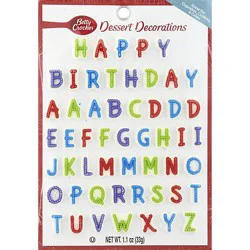 Betty Crocker Decorations Candy Cake Alphabet Assortment Assorted Colors - 1.1 Oz