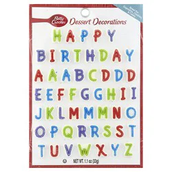 Betty Crocker Decorations Candy Cake Alphabet Assortment Assorted Colors - 1.1 Oz