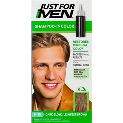 Just For Men Hair Color Shampoo-In Original Formula Dark Blond Lightest Brown H-15 - Each