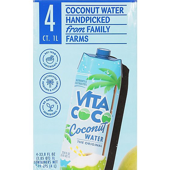 slide 1 of 1, Vita Coco Coconut Water Pure - 4-1 Liter, 4 ct; 33.8